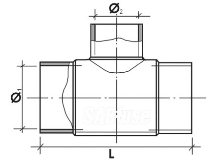 ТРОЙНИК ЛИТОЙ ПЕРЕХОДНОЙ ДЛИННЫЙ 90° T PE100 PN16 D75X63 ТРОЙНИК ЛИТОЙ ПЕРЕХОДНОЙ ДЛИННЫЙ 90° T PE100 PN16 D75X63