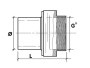 Переход ПЭ/ЛАТУНЬ PN16 SDR11 PE100 D25X3/4 Переход ПЭ/ЛАТУНЬ PN16 SDR11 PE100 D25X3/4